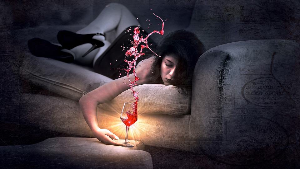 red wine spilled on a couch